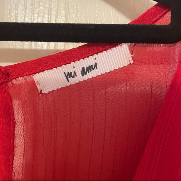 Francesca’s Mi Ami Red‎ Short Sleeve Dress Medium - Picture 4 of 7